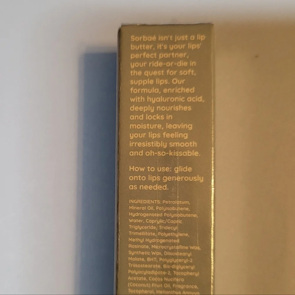 CLEARANCE! Dew of the Gods Sorbae Hyaluronic Lip Butter: Coconut Cloud .5oz, NIB